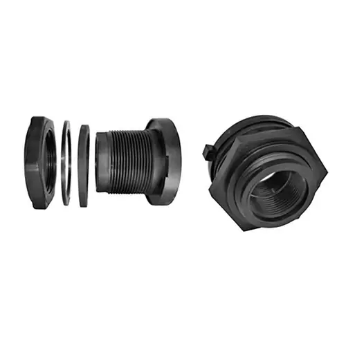 TerreMax Polypropylene Bulkhead Fittings, 1 in. Female NPT