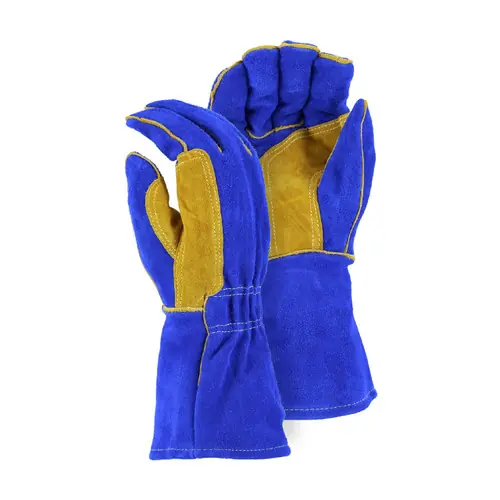 Majestic Leather Kevlar Sewn Welders Gloves w/ Reinforced Thumb Strap - Large