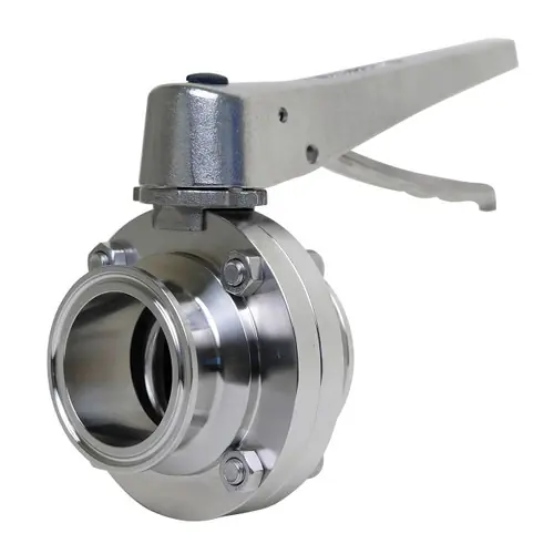 Wayland Ind. 316 SS 4 in. Tri-Clamp Butterfly Valve w/SS Trigger Handle