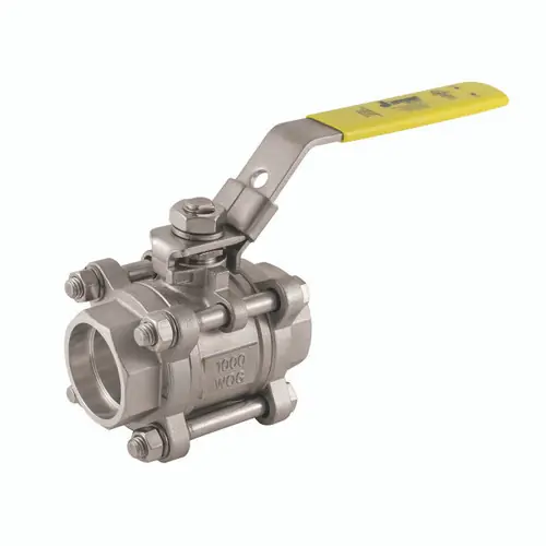 Jomar Valve S-SS-1000N-4B 3-Piece 4 Bolt Swing Out Body Full Port Stainless Steel Ball Valve - Socket Weld Connection, 1000 PSI