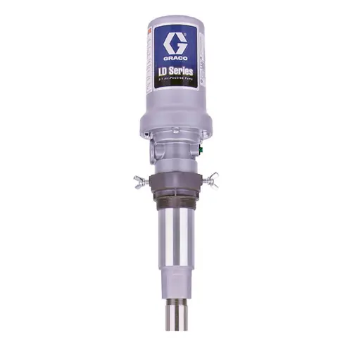 Graco LD Series 3:1 Air Powered Piston Oil Pump - 7.8 GPM w/ 275 Gal IBC Tote Down Tube and Bung Adapter