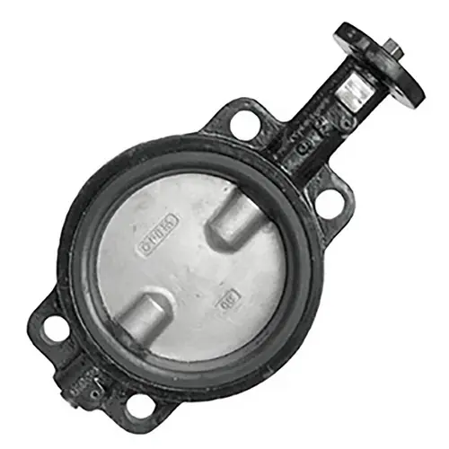 Jomar Valve BFV-Wafer Epoxy-Coated Ductile Iron w/SS Disc Butterfly Valves, Nitrile Rubber Seals, Wafer Style, Gear Handle