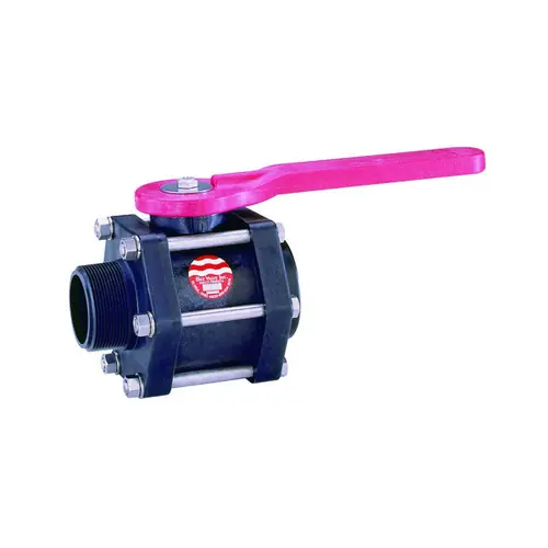 Bee Valve 2 in. Poly Full Port Ball Valves w/ Factory Assembled Ends