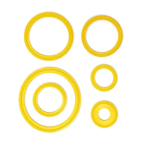 DSO Fluid FKM Clamp Gaskets, Yellow