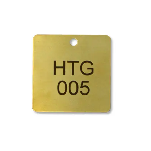 Marking Services BVT "HVAC" Square Brass Valve Tags, w/Top Hole Mount, Priced Each