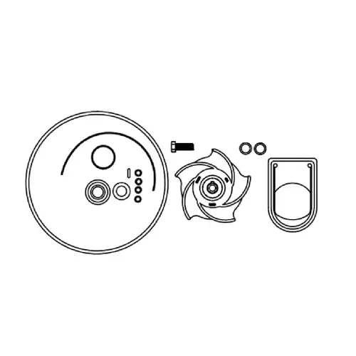 Banjo 12000ABN 2 in. Poly Pump Impeller Repair Kit- Nitrile Rubber