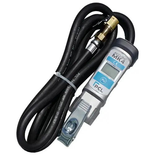 PCL ACCURA MK4 Digital Tire Inflator w/6 ft. Hose & Single Clip On Chuck, 4-250 PSI