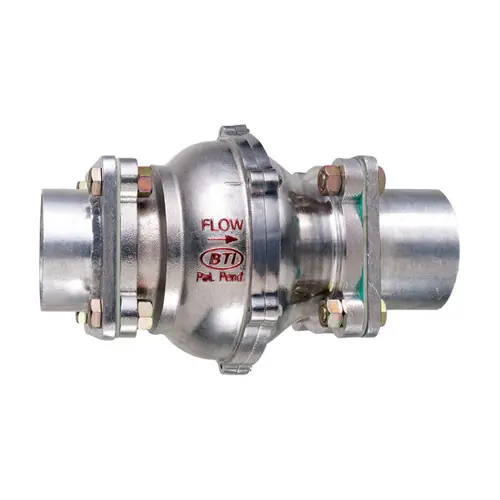 BTI BTCV3022 3 in. Flange Aluminum Optima Check Valve Assembly w/ Spring, Silicone Seal