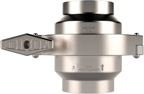 Dixon Sanitary HSC Series Concentric Spring Check Valve w/ Weld End Connection & FKM Seal