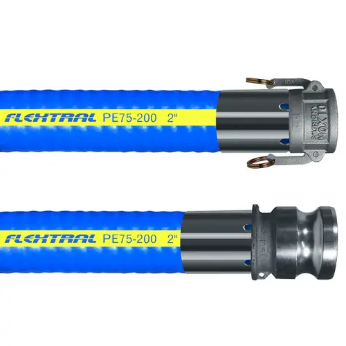 Hosepower Flextral PE75 2 in. DEF Suction & Discharge Hose Assembly w/ Stainless Steel Female Coupler x Male Adapter Ends