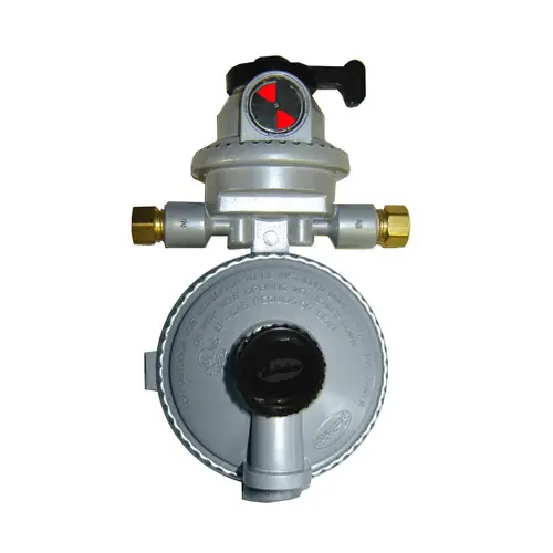 Fairview Fittings GR-9984 1/4 in. Female Inverted Flare x 3/8 in. FPT Low Pressure Two Stage Automatic Changeover Regulator