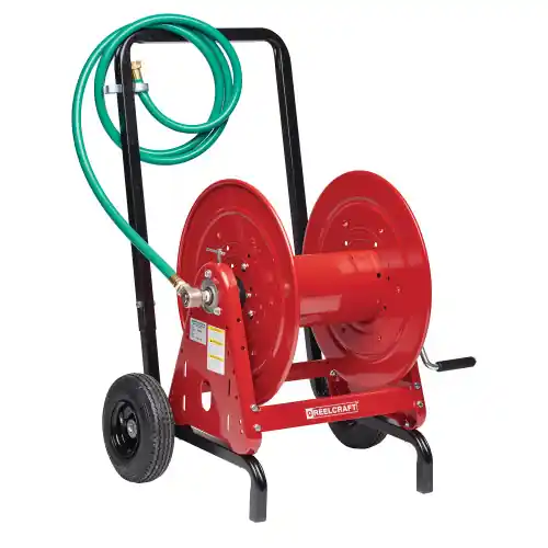 Reelcraft 1 in. x 100 ft. 3700 Series Hand Crank Hose Reel & Cart Package- Reel Only