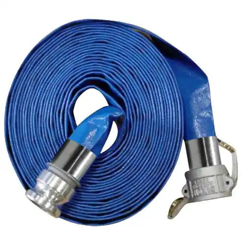 Ponaflex Ponaflat 10 Series 3 in. Premium Discharge and Drip Irrigation Layflat Hose Assembly w/ Female Coupler x Male Adapter Ends
