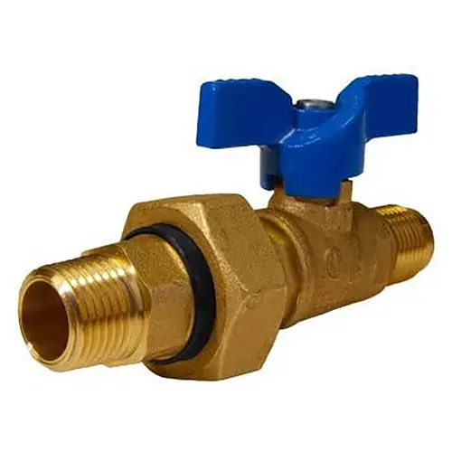 Jomar Valve T-204DU Series 2-Piece 1/2 in. Male Dielectric Brass Union End w/ 1/2 in. Flare Connection, 600 PSI, Lifetime Warranty