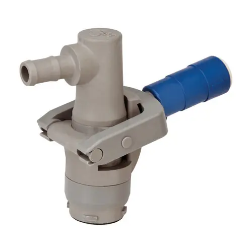 Micro Matic Composite DEF Dispense Coupler, 3/4 in. Barbed 90° Liquid Outlet, EPDM Seals