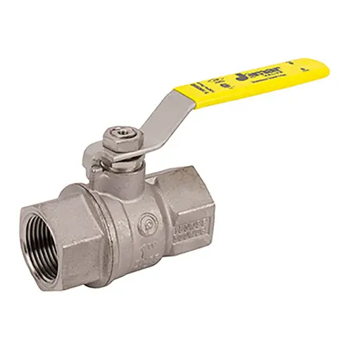 Jomar Valve T-100SSE Series FNPT Brass Ball Valve w/ SS Ball & Stem, Full Port, Lifetime Warranty