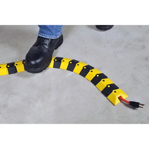 UltraTech 1840 Sidewinder, 34 in. L x 13 5/8 in. W x 2 1/8 in. H Cable Protection System w/Endcaps, Black and Yellow
