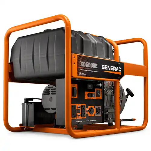 Generac 6864 XD5000E Commercial Generator, CARB Certified, 5500 Surge Watts/5000 Rated Watts, Diesel