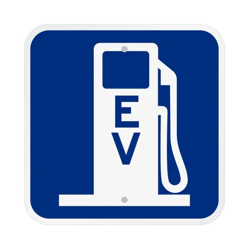 12" x 12" Reflective Aluminum Electric Vehicle Charging Station Sign