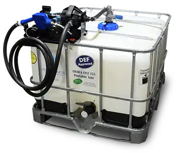 Dura-Pump™ DEF 135 Gallon Portable Tote w/DEF Easy RPV Top Suction Caddy & Auto Nozzle