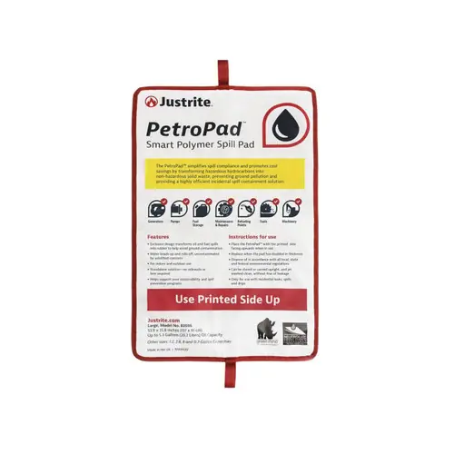 Justrite PetroPad™ 83986 Reusable Large Smart Polymer Spill Pad