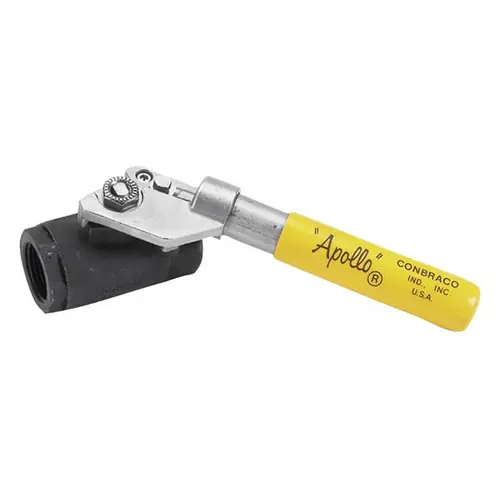 Apollo Valves 89-500 Series Carbon Steel Deadman Ball Valve w/Spring Return Handle, 2000 PSI