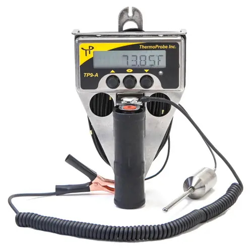 ThermoProbe TP9-A Petroleum Gauging Thermometer w/75 ft. Cable & Asphalt Weight Probe, No Brass Markers