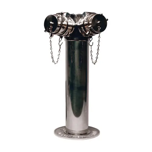 Dixon Polished Chrome Plated Brass Two Way Sidewalk Siamese Assembly