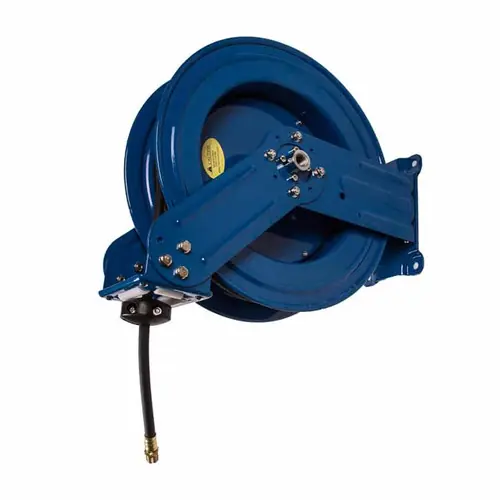 RapidAir 1/2 in. x 50 ft. Spring Retractable Air Hose Reel, Reel & Hose