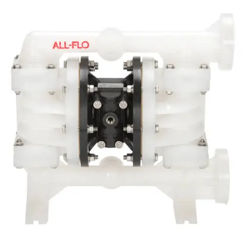 All-Flo A100 1 in. Combination Flange/NPT Polypropylene Air Diaphragm Pump w/ Santoprene Diaphragms & Balls, Polypropylene Seats