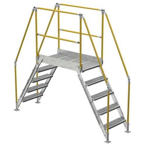 Vestil COL-5-HDG 5 Step Galvanized Cross-Over Ladder, 48-1/4 in. H Underside