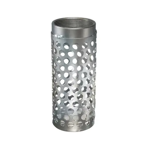 Kuriyama LHS Series Long Round Hole Zinc Plated Steel Strainer - NPSM Threads