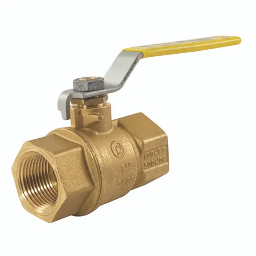 Jomar Valve T-100NE Series 2-Pc Brass Ball Valve, Full Port, Threaded Connection, 600 PSI, Lifetime Warranty