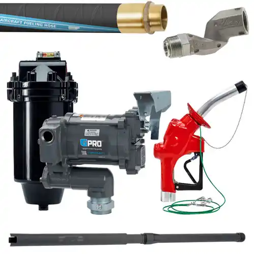 GPI GPRO 20 GPM 115V Aviation Fuel Transfer Pump Package w/ Filter