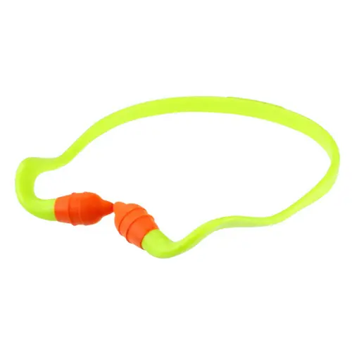 Radians Radband 2 Banded Earplugs, Yellow Band/Orange Pods