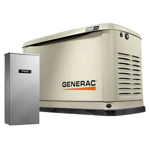 Generac 7228 Guardian Air-Cooled Home Backup Generator w/200 Amp Transfer Switch, Free Mobile Link, 18KW LP & 17KW NG