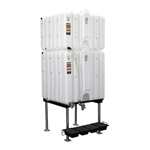 Rhino Tuff Tanks RTT-6280-NV 120/180 Gallon Gravity Feed Polyethylene Tank Package