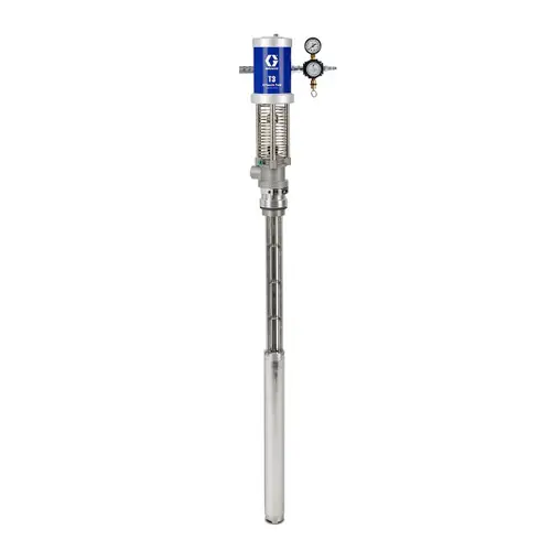 Graco T3 CS 3:1 Air Operated 4.5 GPM Piston Transfer Pump w/ 33.7 in. Drum Carbon Steel Tube
