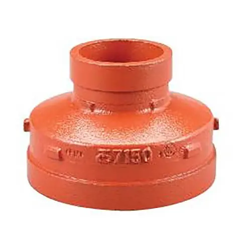 Shurjoint 7150 Grooved Concentric Reducer Fitting, Ptd. Orange