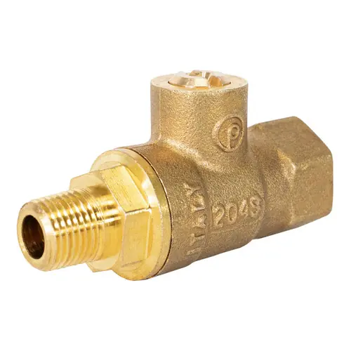 Jomar Valve T-82M Series Threaded Brass Mini Ball Valves w/Slot Handle, 1/4 in. FIP x 1/4 in. MIP, Full Port, Lifetime Warranty