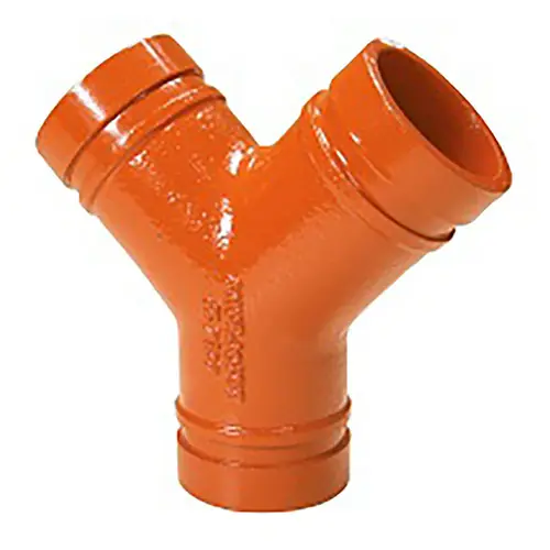 Shurjoint 7137 Grooved True-Y Fitting, Ptd. Orange