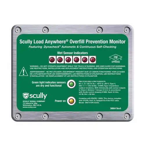 Scully Load Anywhere® Control Unit, 6 Compartment, 12V, 5-Wire Overfill Only
