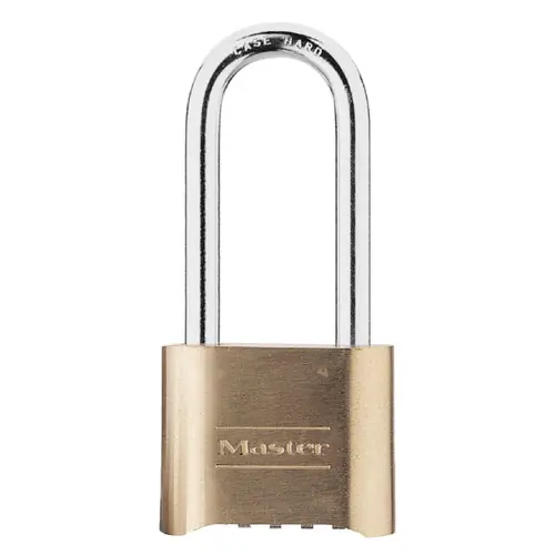 Master Lock 175DLH 2 in. W Resettable Combo Brass Padlock w/ 2-1/4 in. Shackle