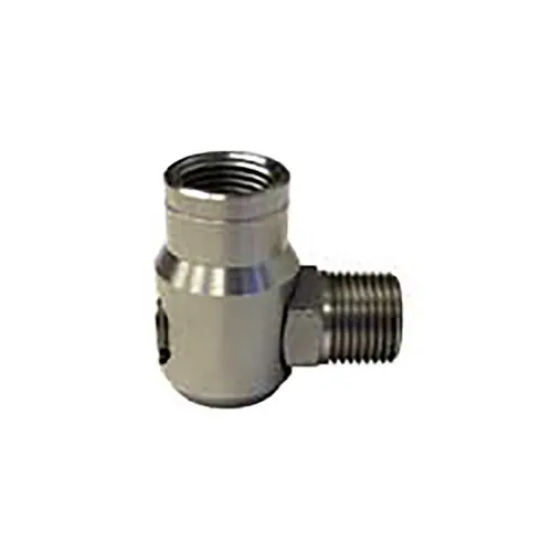 Hannay Reels 1/2 in. MNPT x FNPT 90° 304 Stainless Steel Balanced Pressure Round Mosmatic Swivel Joint, Nitrile Rubber, 5,800 PSI