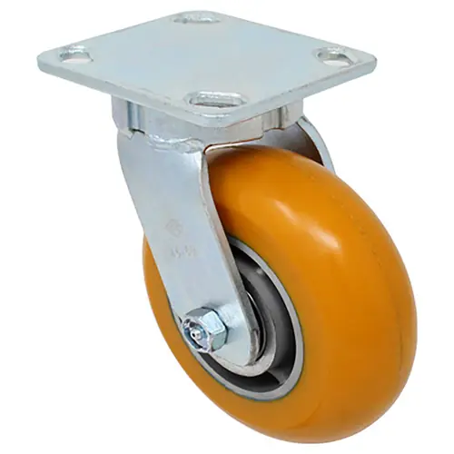 Durable Superior 6 in. x 2 in. Medium-Heavy Duty Swivel Caster, Kingpinless Ultraflex™ , Plate Mount