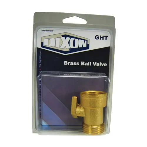 Dixon GHT Brass Ball Valve, 3/4 in. Male NH x 3/4 in. Female NH, Retail Packaging