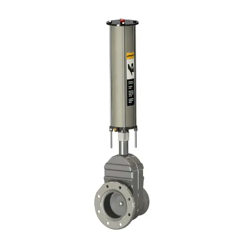 Betts Threaded Pipe x TTMA Flange Steel Pneumatic Operated Sliding Valve w/ 316 SS Stem & Gates