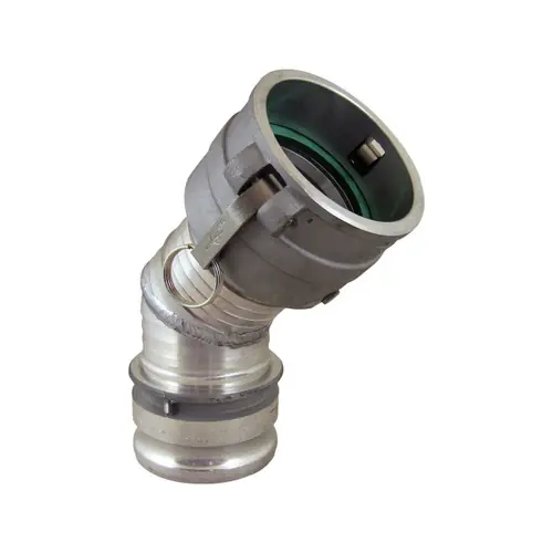 JME 4 in. Female Camlock x 45° Elbow x Male Camlock Swivel