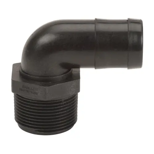 Banjo 1 1/4 in. Poly Male Thread x 1 1/4 in. 90° Hose Barb - Sch. 80