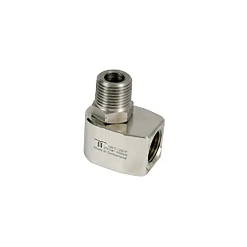 Hannay Reels 1/2 in. MNPT x FNPT 90° 304 Stainless Steel Balanced Pressure Rectangular Mosmatic Swivel Joint, Nitrile Rubber, 4,000 PSI